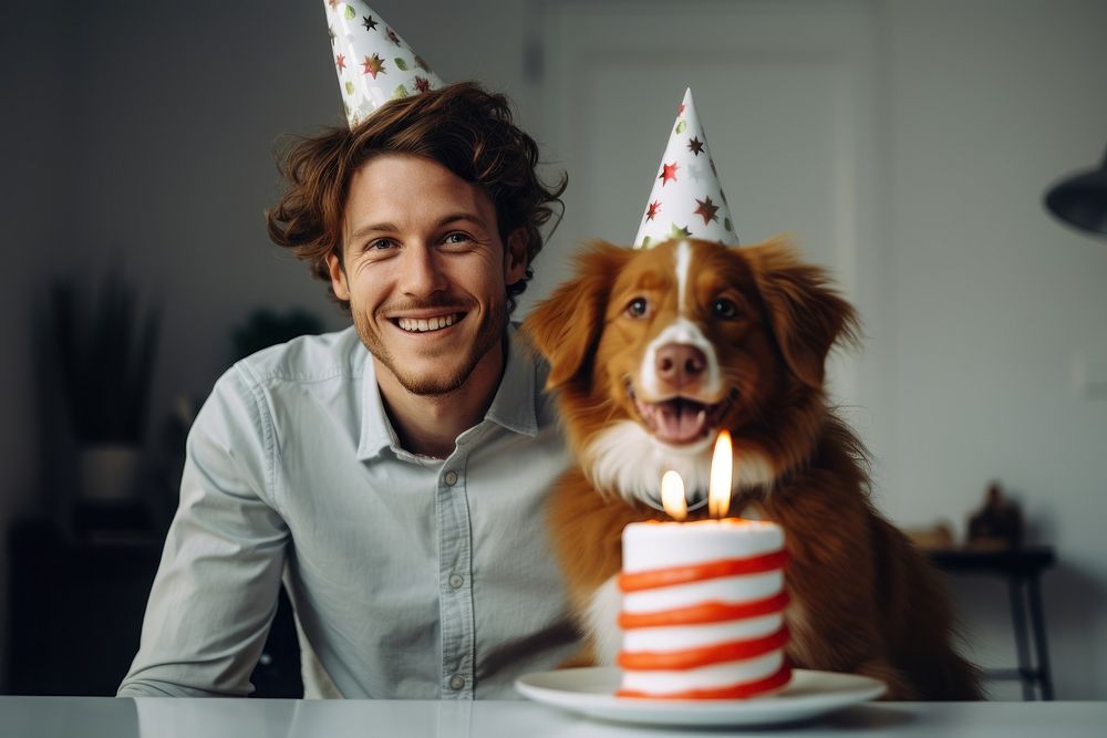 Dog birthday portrait mammal. AI generated Image by rawpixel.