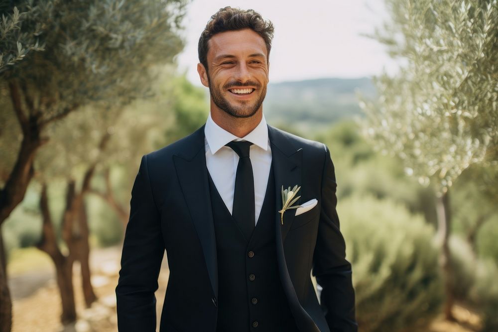 Wedding suit standing blazer adult. AI generated Image by rawpixel.
