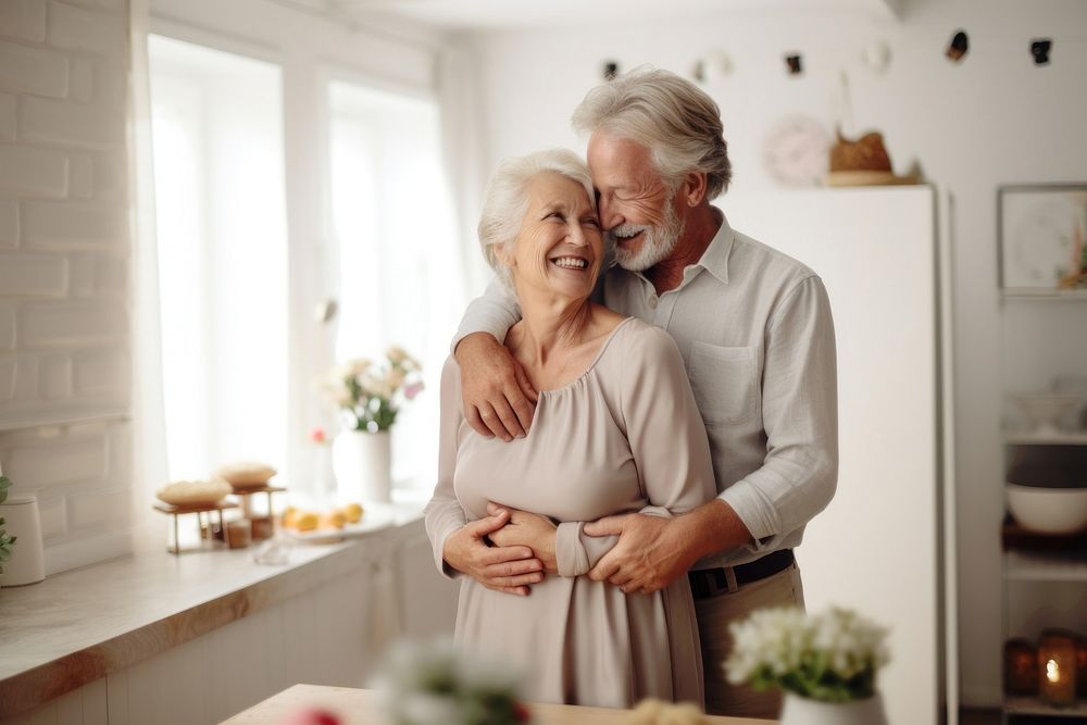 Senior couple celebrating birthday together affectionate togetherness retirement. AI generated Image by rawpixel.
