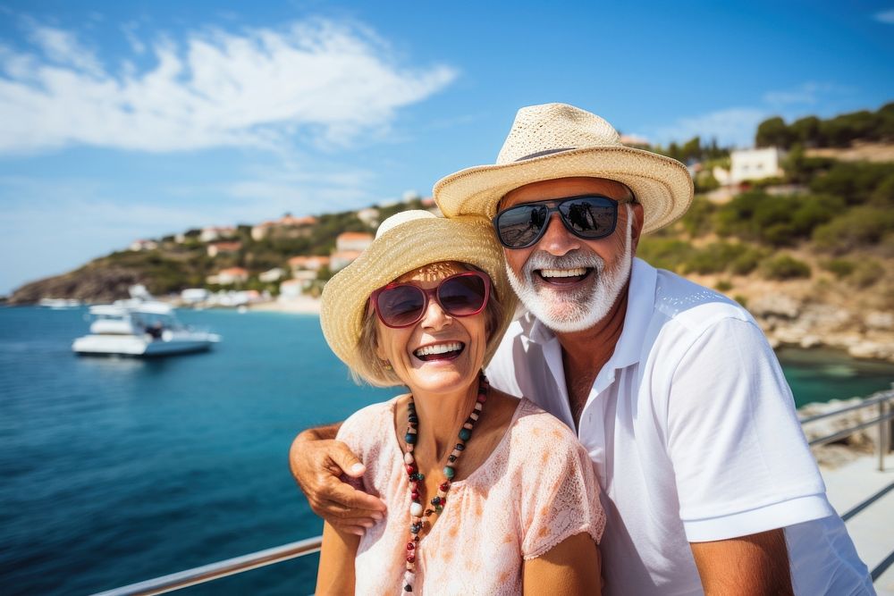 Senior couple sunglasses laughing portrait. | Free Photo - rawpixel