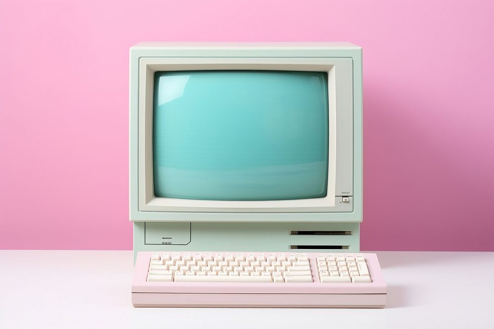 Retro computer screen television electronics. AI generated Image by rawpixel.