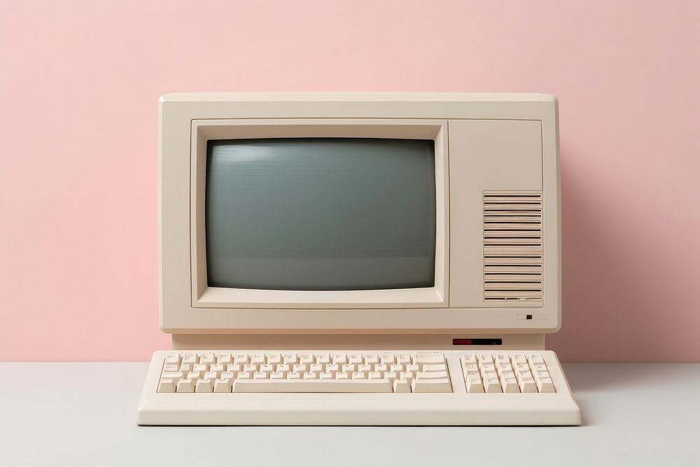 Retro computer television screen electronics. AI generated Image by rawpixel.