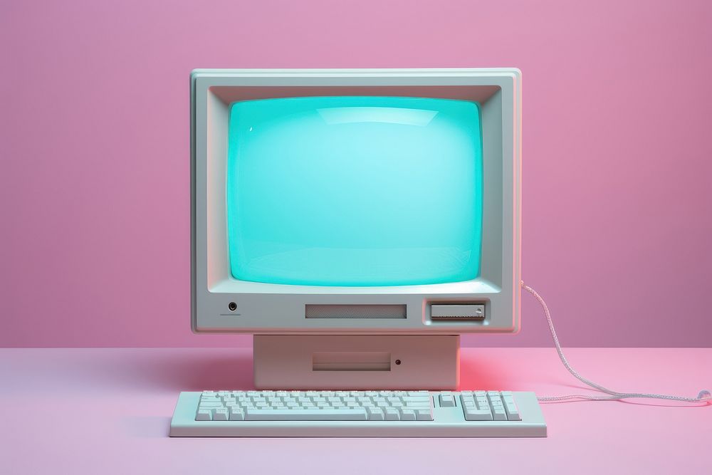 Retro computer screen electronics television. AI generated Image by rawpixel.