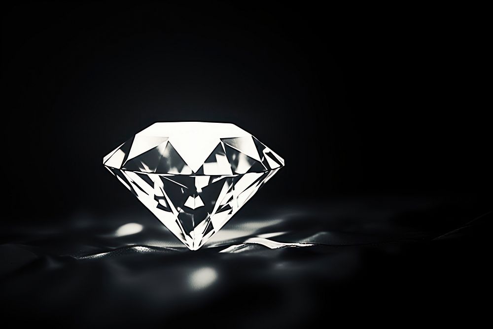 Diamond gemstone jewelry illuminated. AI generated Image by rawpixel.