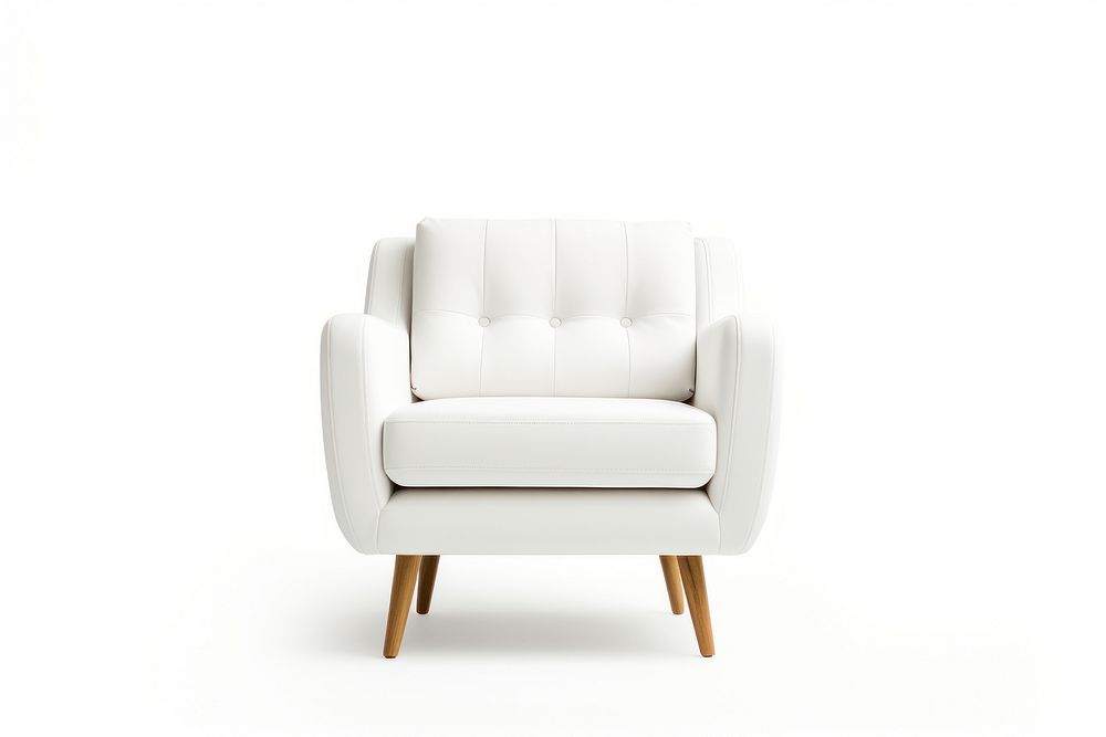 Armchair furniture white. AI generated Image by rawpixel.