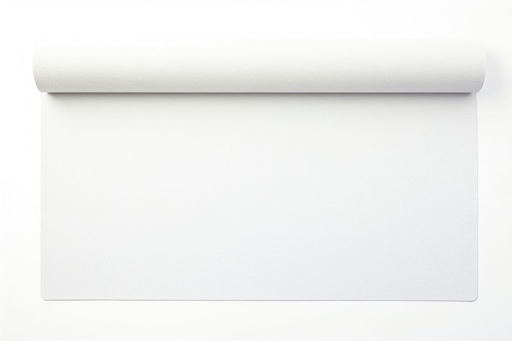 Yoga mat backgrounds paper white. AI generated Image by rawpixel.