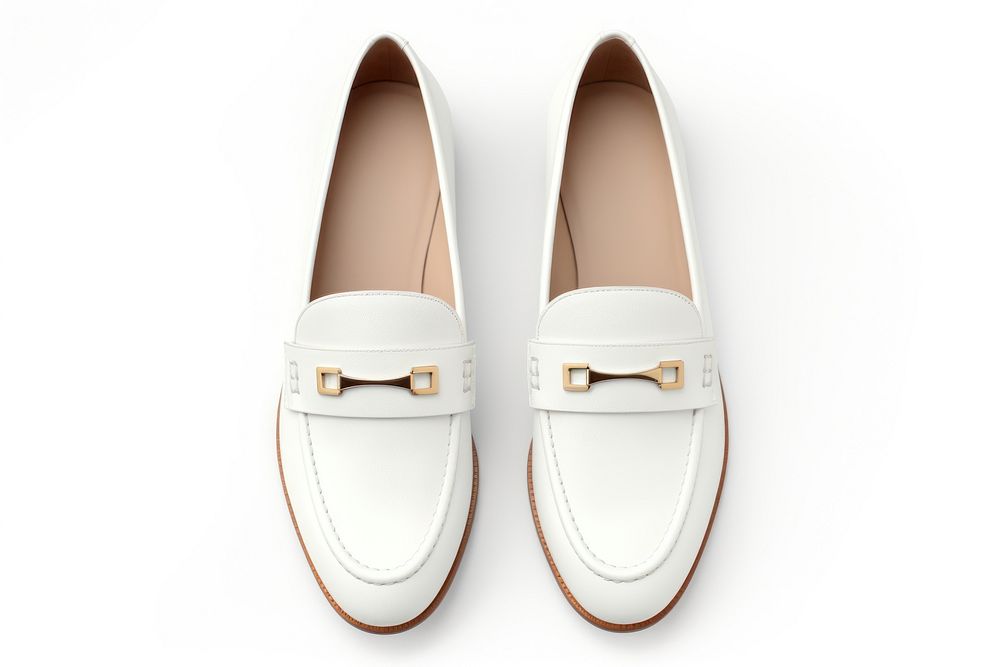 Loafers footwear white shoe. AI generated Image by rawpixel.