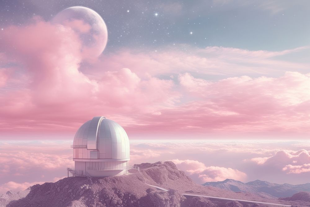 Celestial Observatory observatory architecture landscape. AI generated Image by rawpixel.