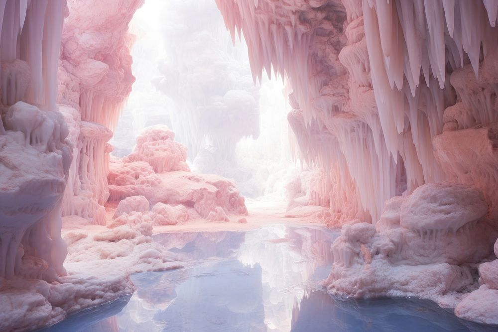 Crystal Caverns cave landscape outdoors. AI generated Image by rawpixel.