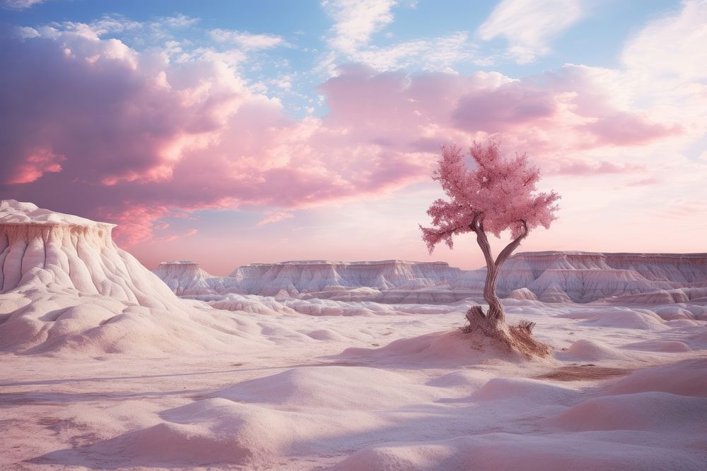 Dragonbone Desert landscape outdoors nature. AI generated Image by rawpixel.