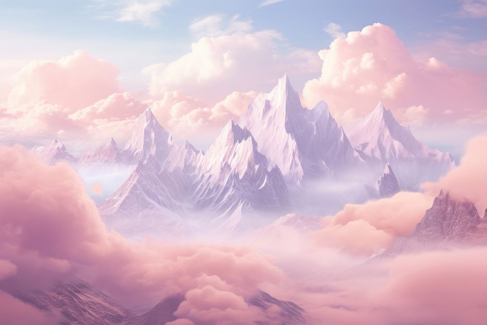 Dragonspire Peaks landscape panoramic mountain. AI generated Image by rawpixel.