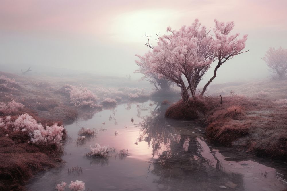 Eldritch Moors landscape outdoors blossom. AI generated Image by rawpixel.