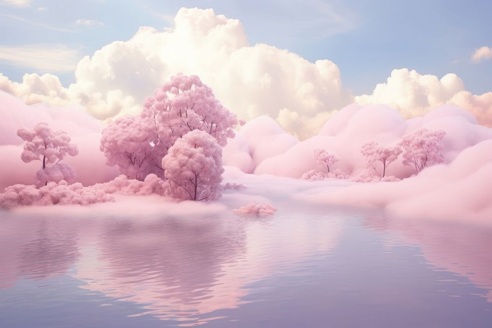 Floating Islands landscape outdoors nature. AI generated Image by rawpixel.
