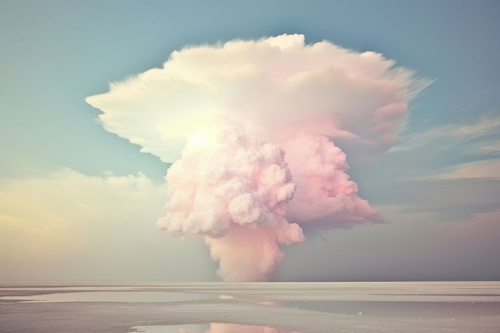 Thundering Skies Nest landscape explosion tranquility. AI generated Image by rawpixel.