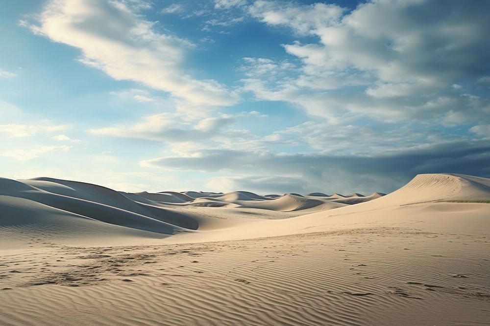 Living Sand Dunes outdoors nature desert. AI generated Image by rawpixel.