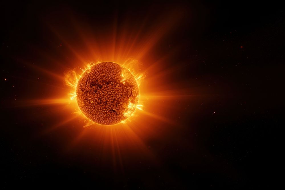 Sun astronomy space outdoors. AI generated Image by rawpixel.