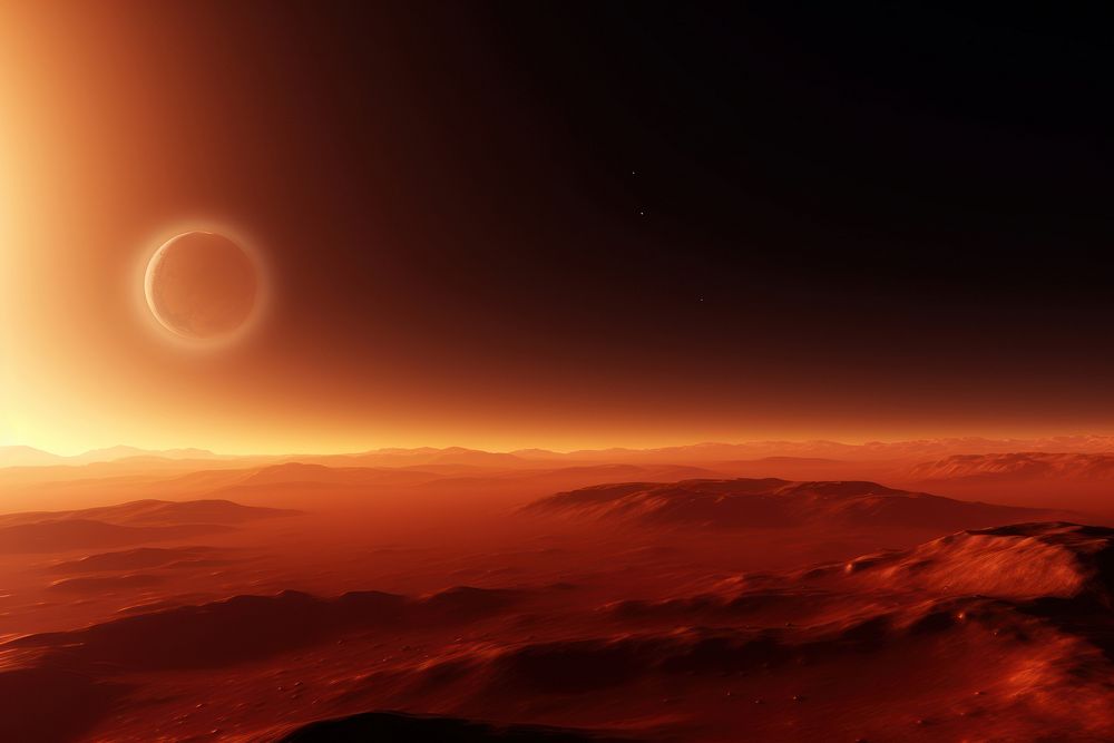 Mars astronomy outdoors eclipse. AI generated Image by rawpixel.