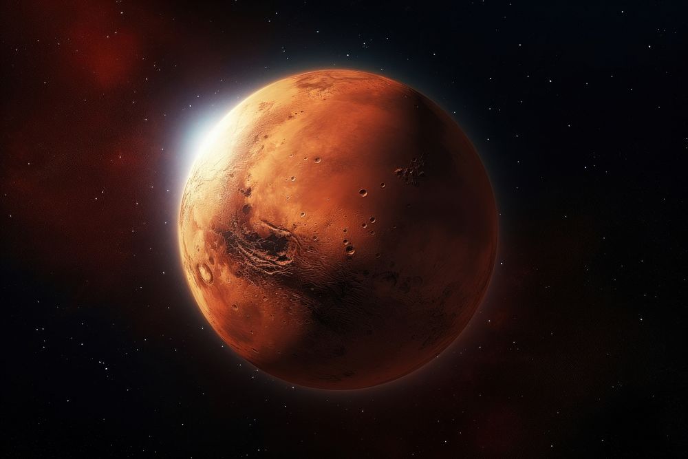 Mars planet astronomy universe. AI generated Image by rawpixel.