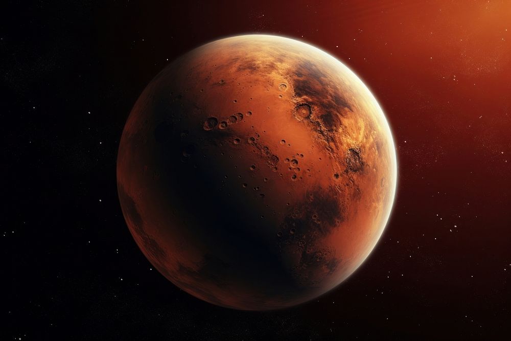Mars planet astronomy outdoors. AI generated Image by rawpixel.