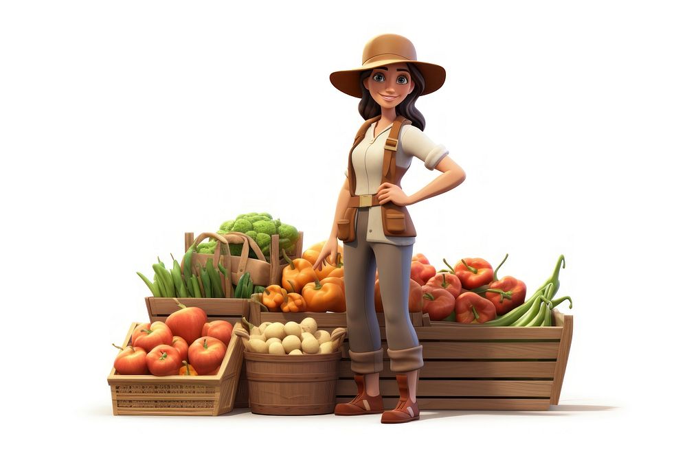 Vegetable basket market adult. AI generated Image by rawpixel.