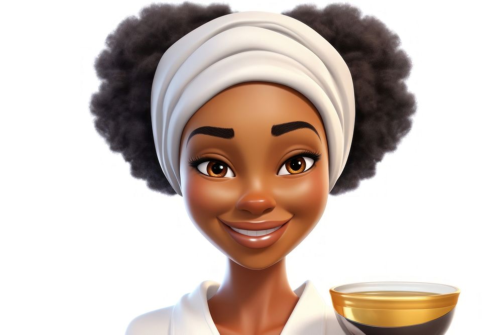 Spa black Woman cartoon adult woman. AI generated Image by rawpixel.