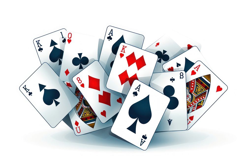 Poker cards falling gambling casino poker. AI generated Image by rawpixel.