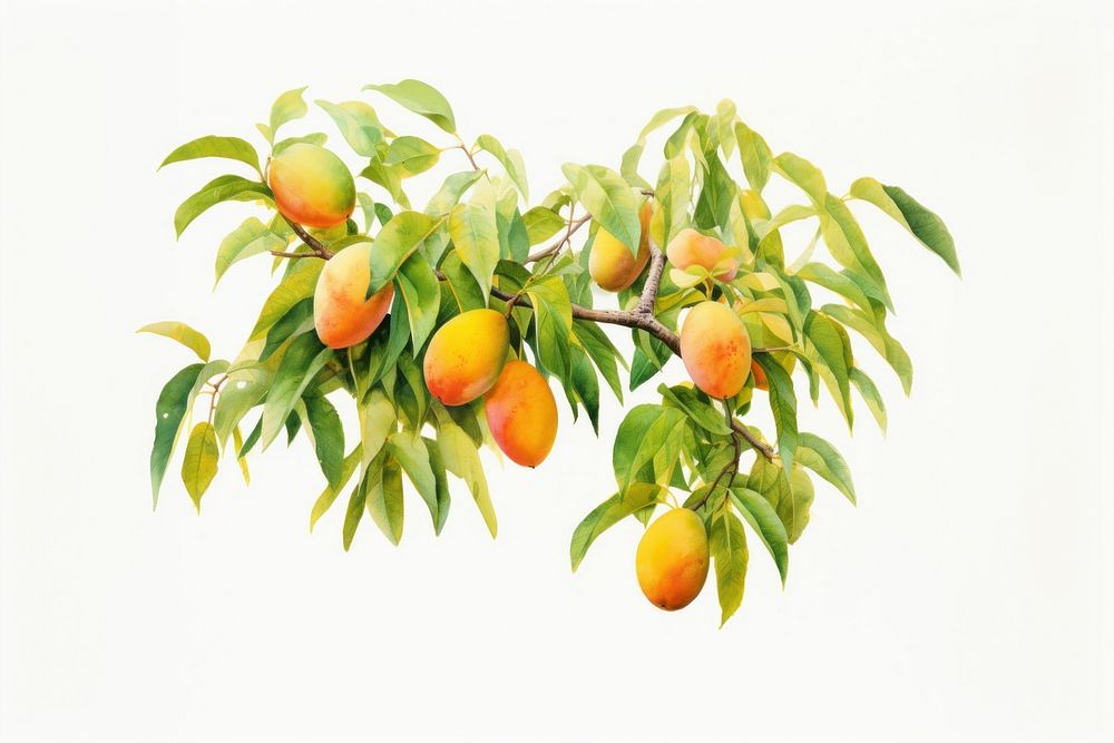 Mango orchard fruit peach plant. AI generated Image by rawpixel.