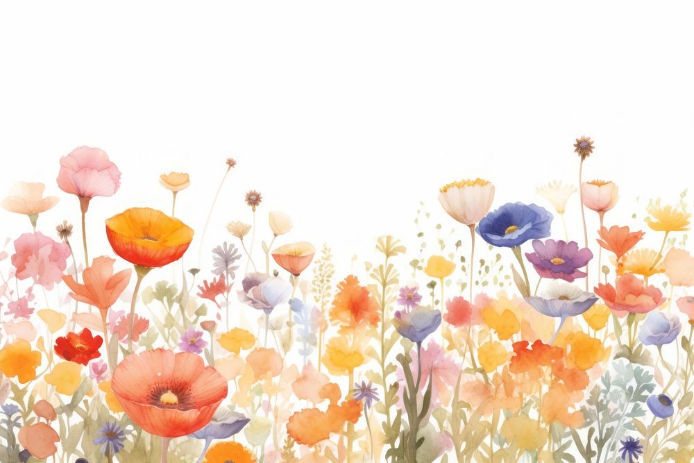 Flower garden backgrounds painting outdoors. 