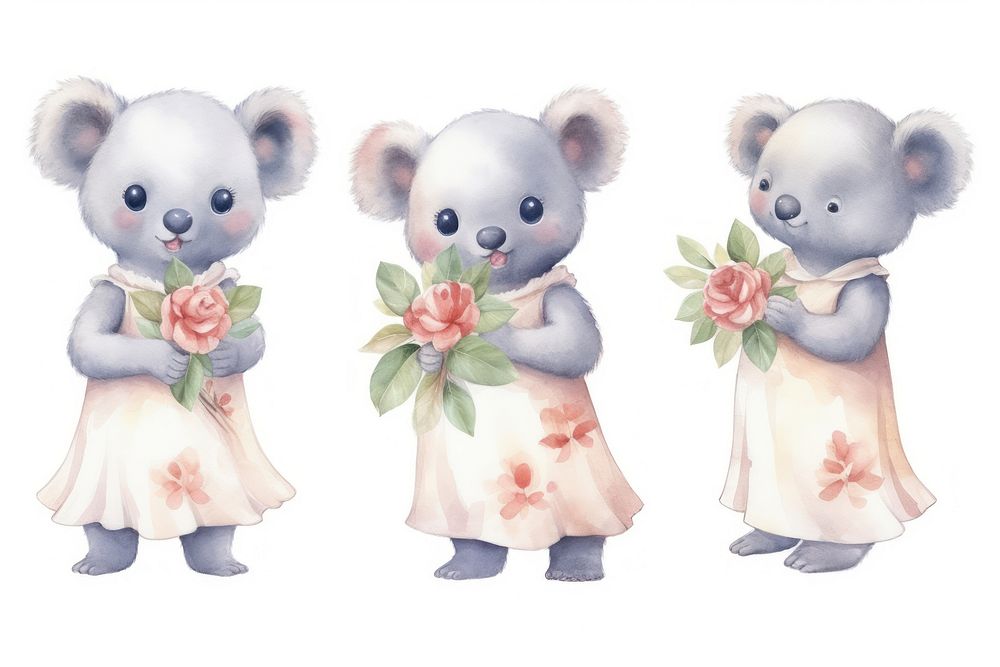 Koala flower rat toy. AI generated Image by rawpixel.