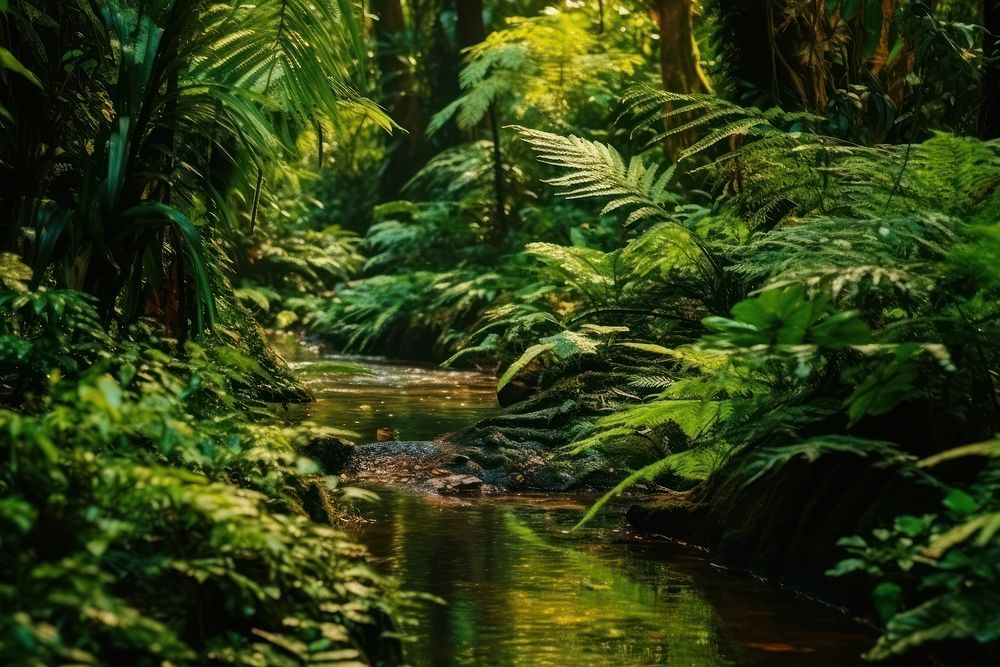 Jungle vegetation outdoors woodland. 