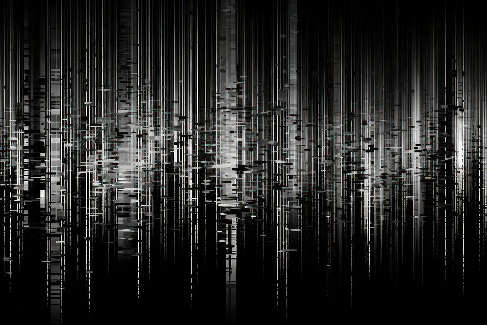 Glitch background backgrounds black black background. AI generated Image by rawpixel.