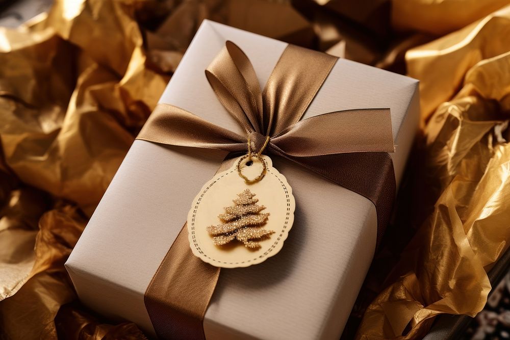 Gold present gif box, design resource. AI generated Image by rawpixel