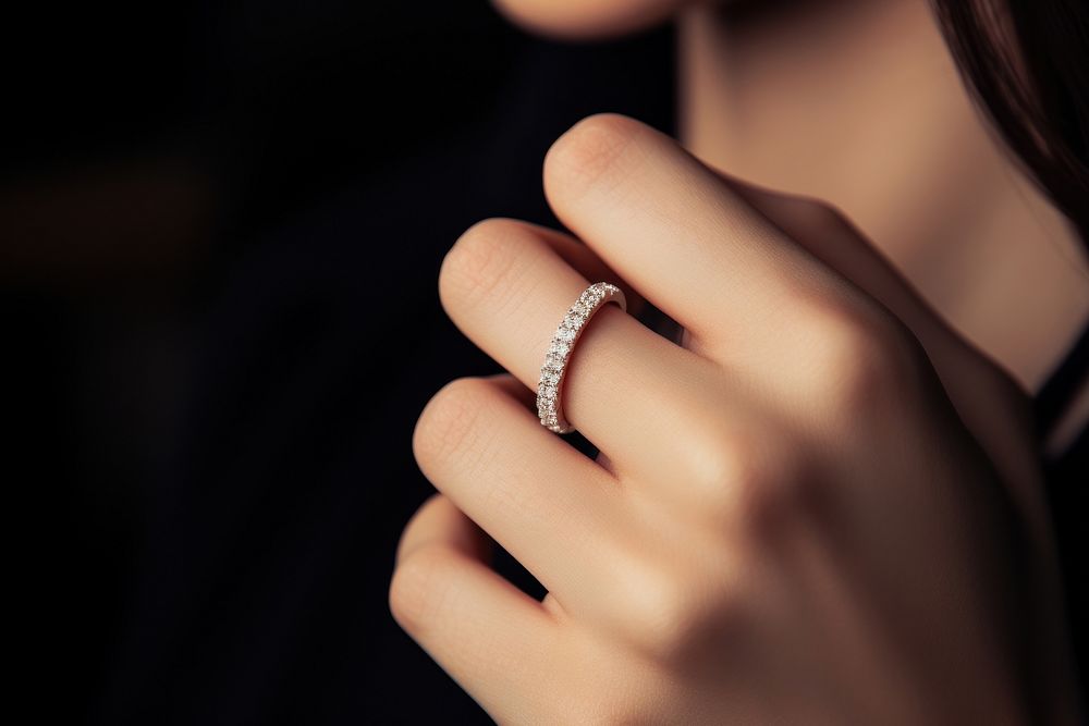 Jewelry finger ring diamond. AI generated Image by rawpixel.