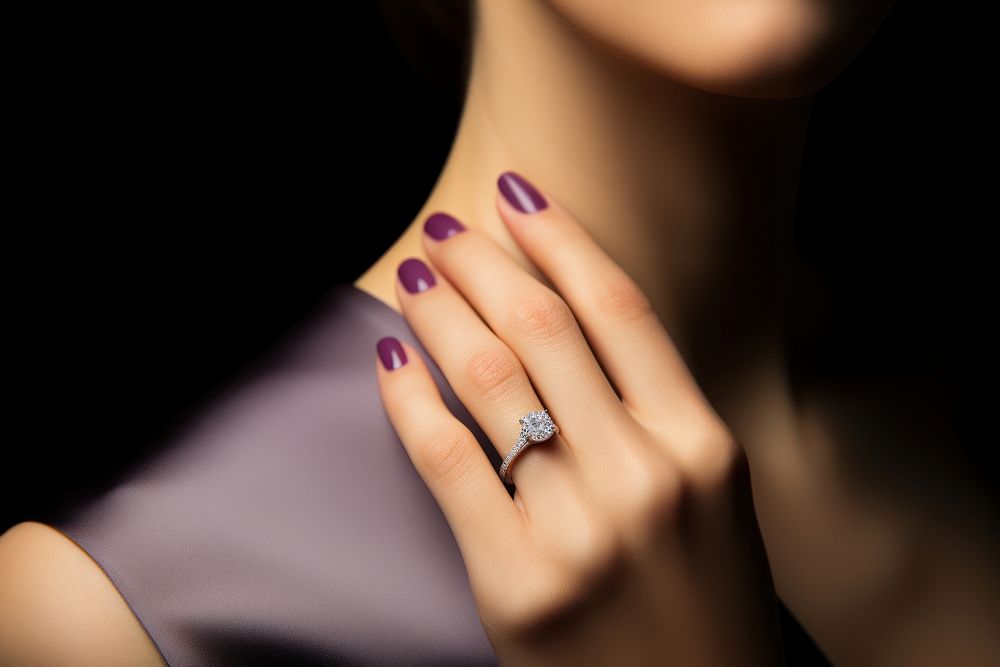 Diamond ring jewelry hand gemstone. AI generated Image by rawpixel.