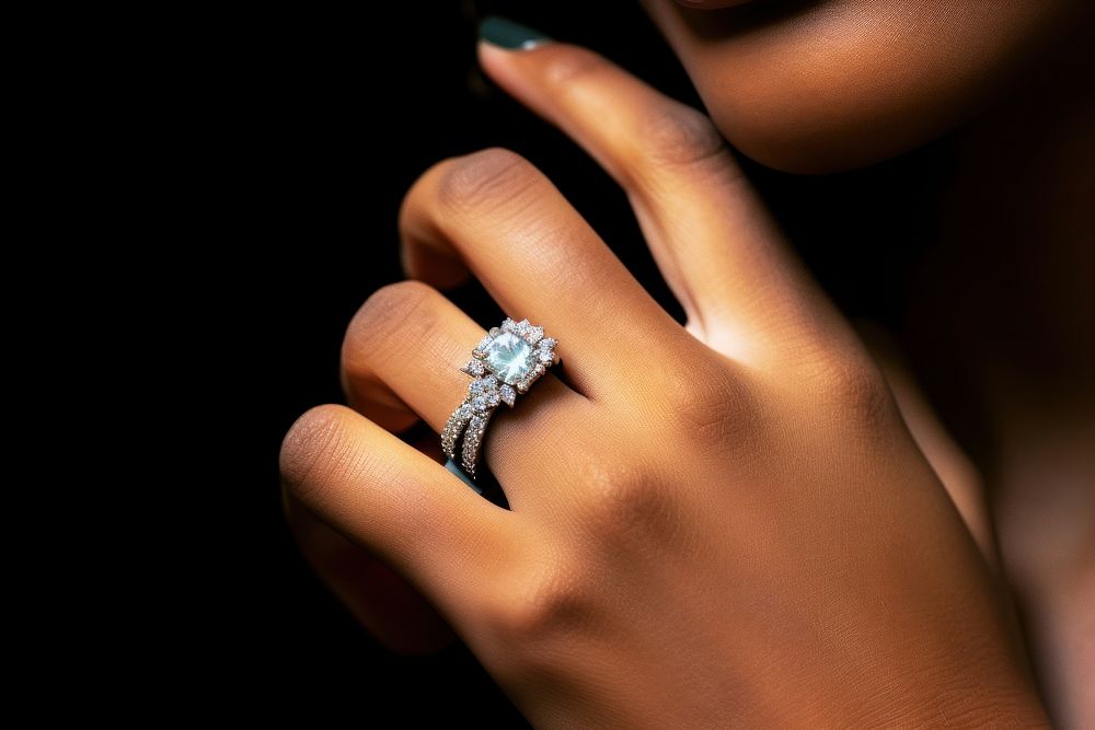 Diamond ring jewelry finger gemstone. 