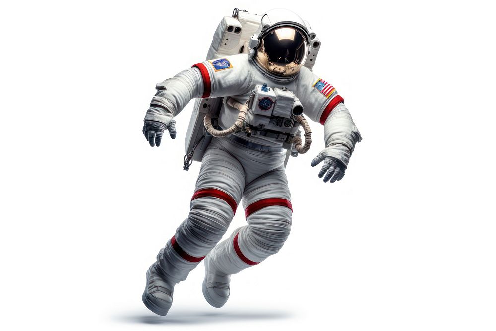 Astronaut helmet white background futuristic. AI generated Image by rawpixel.