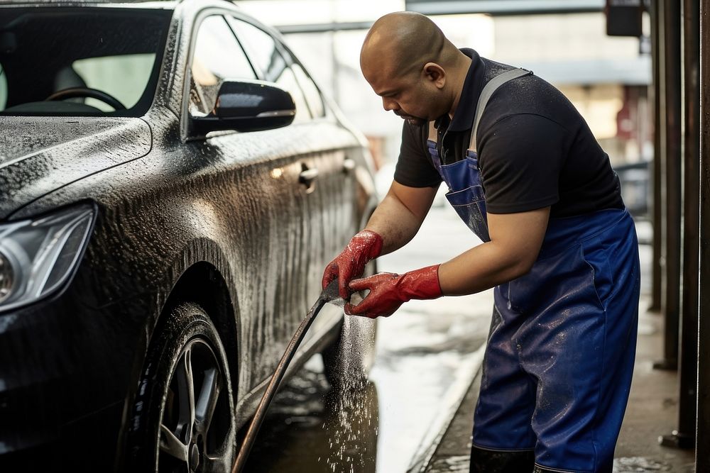 Car service vehicle washing adult. AI generated Image by rawpixel.