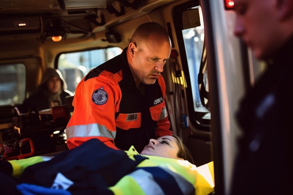 Paramedics stretcher patient working. AI generated Image by rawpixel.