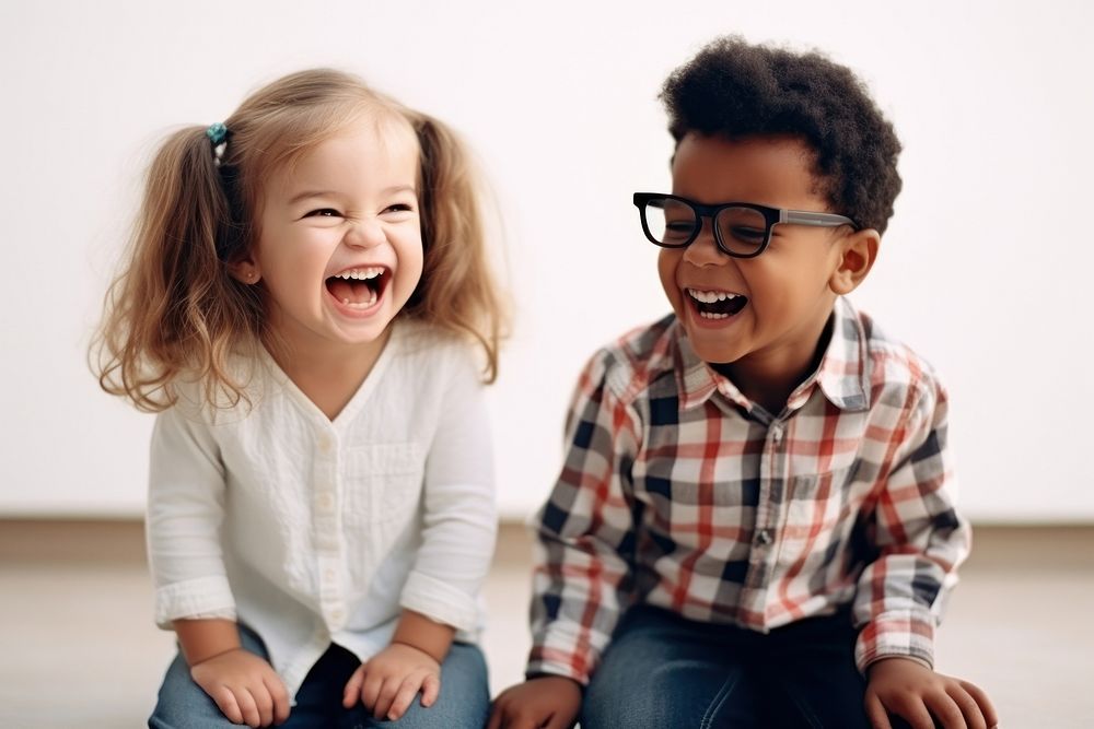 Happy toddler children, design resource. AI generated Image by rawpixel