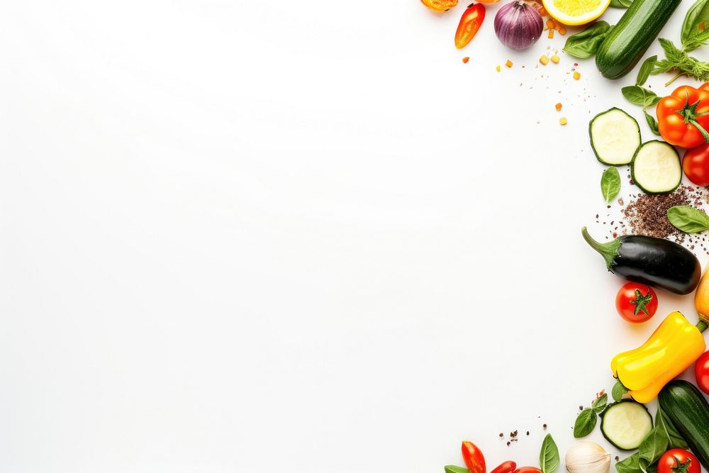 Vegetables border, design resource. AI generated Image by rawpixel