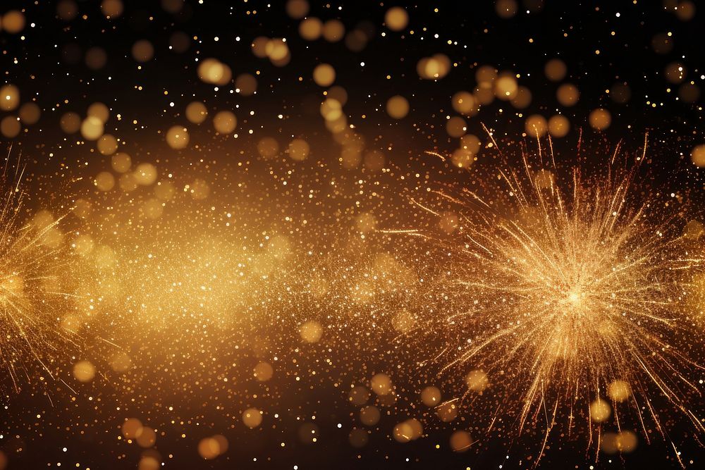Gold glitter fireworks backgrounds abstract. AI generated Image by rawpixel.