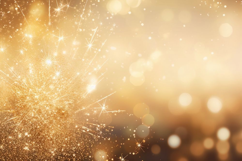 Gold glitter fireworks backgrounds abstract. 