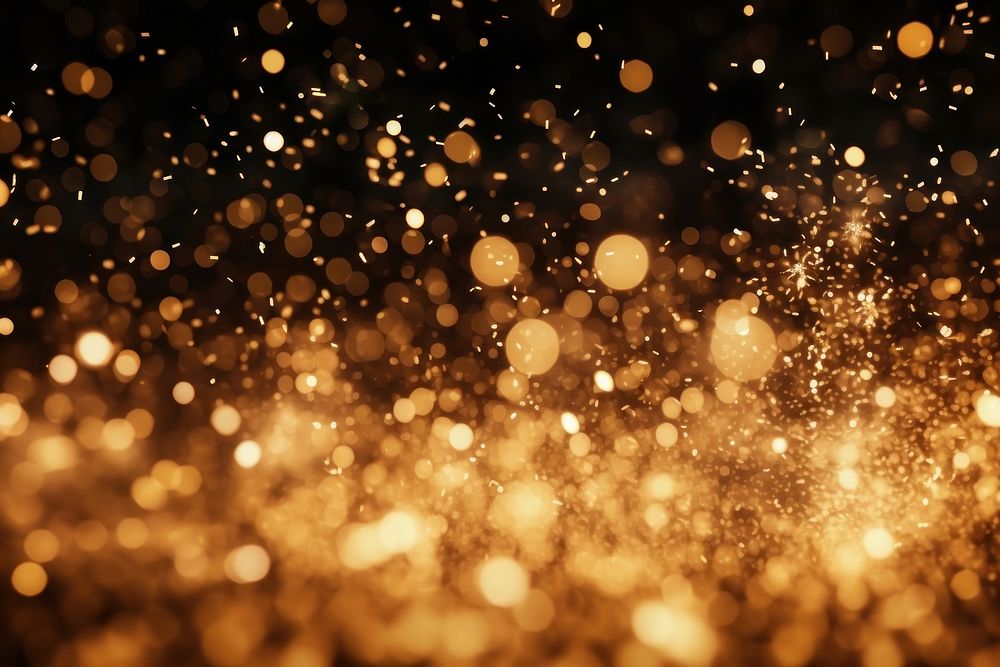 Gold glitter  fireworks abstract. 