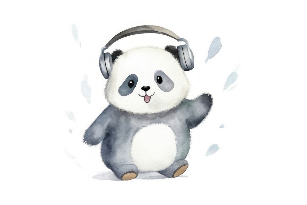 Cartoon animal panda cute. AI generated Image by rawpixel.