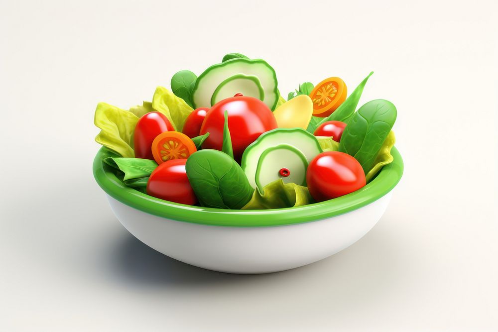 Vegetable salad plate food. AI generated Image by rawpixel.