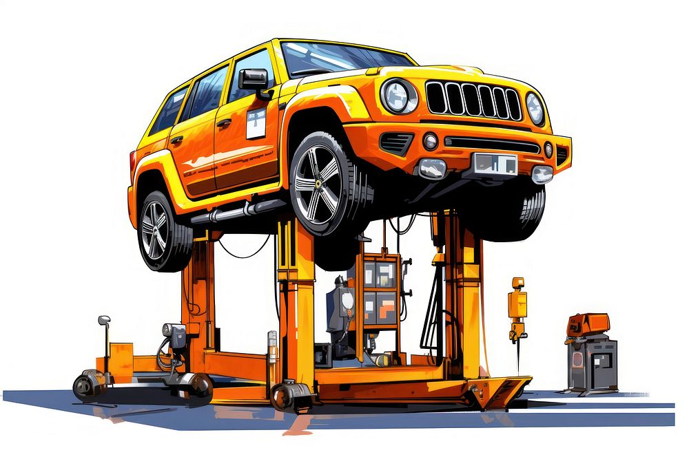 Car lift vehicle wheel transportation. AI generated Image by rawpixel.