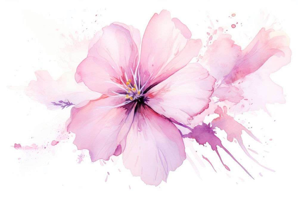 Pink flower blossom petal plant. AI generated Image by rawpixel.