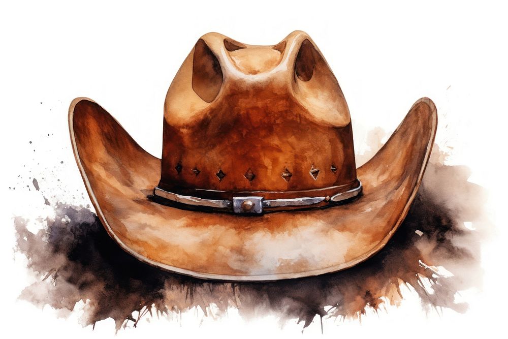 Cowboy white background protection headwear. AI generated Image by rawpixel.