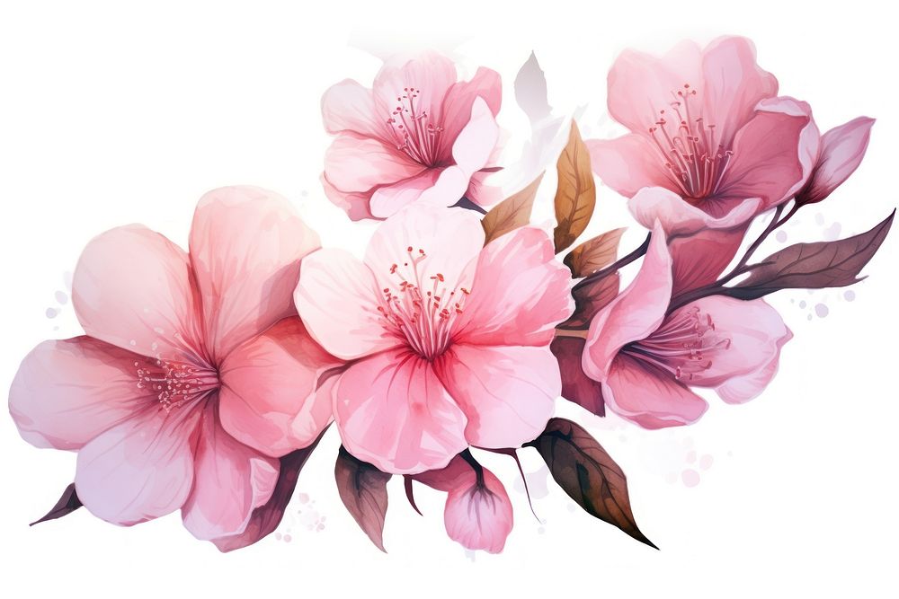Pink flowers blossom plant rose. AI generated Image by rawpixel.