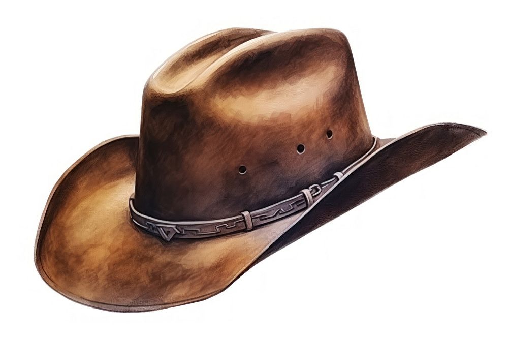 Cowboy white background protection headwear. AI generated Image by rawpixel.